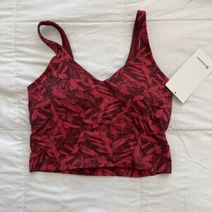 Lululemon Athletica Red Patterned Align Tank